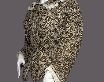 Edwardian blouse in printed cotton