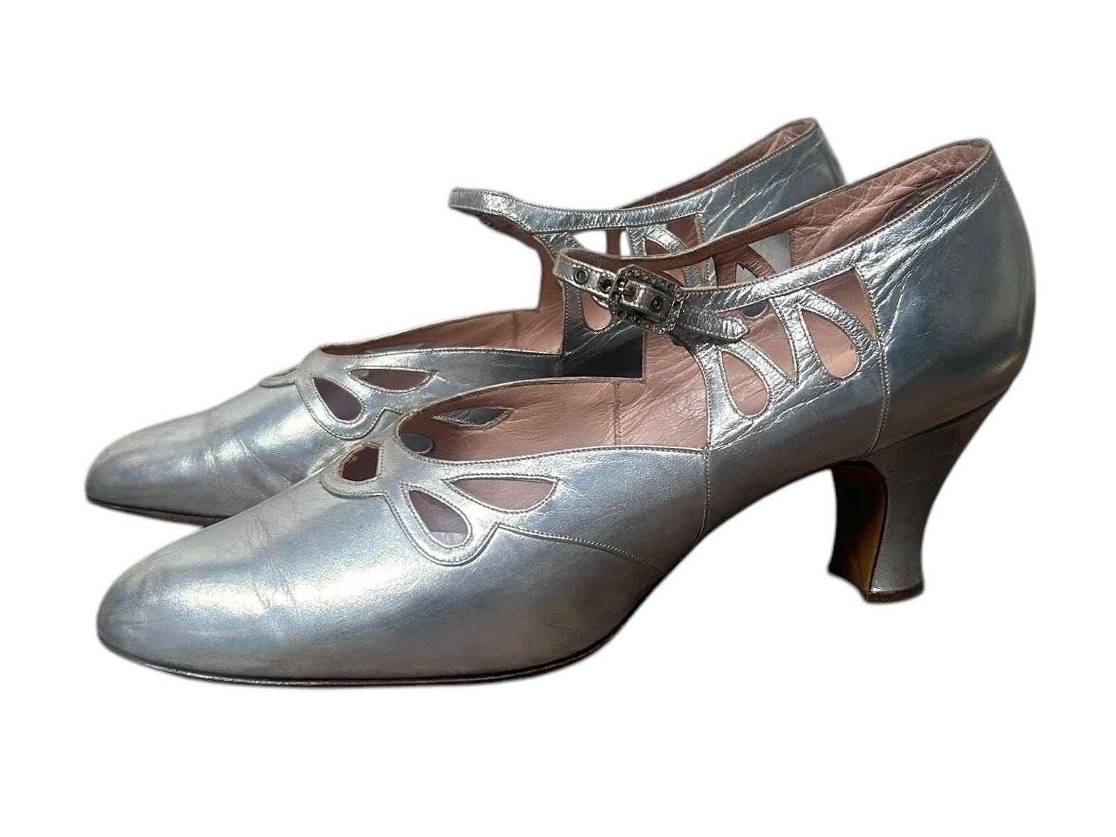 Best silver flapper shoes on Sale Black Friday