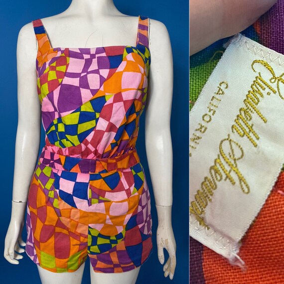 1960s playsuit swimsuit, Elisabeth Stewart