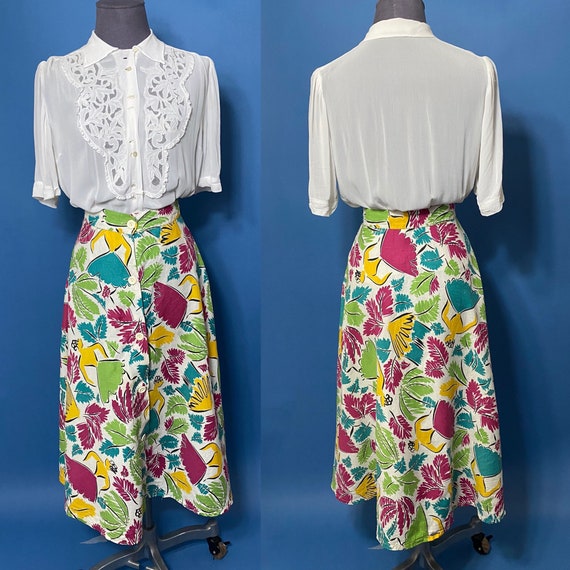 Late 1940s novelty print skirt