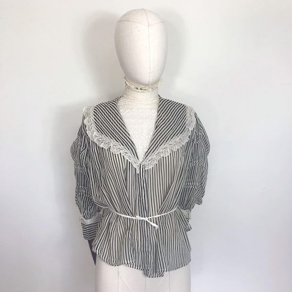 Edwardian blouse with stripes