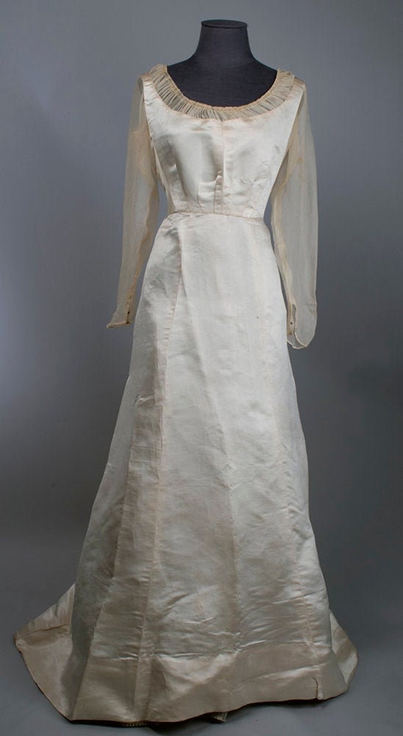 Edwardian Wedding Dress in Silk With 