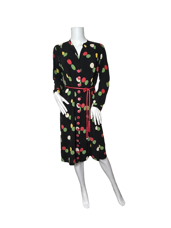 1930s house dress with vibrant spots - image 5