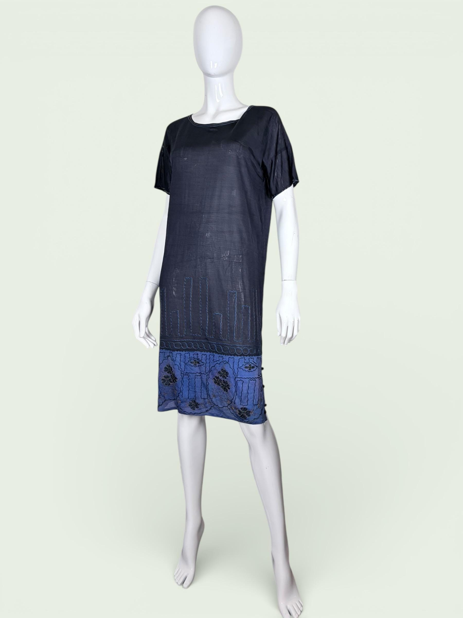 sachin and babi light blue dress Putting Tambour Embroidery on Dress