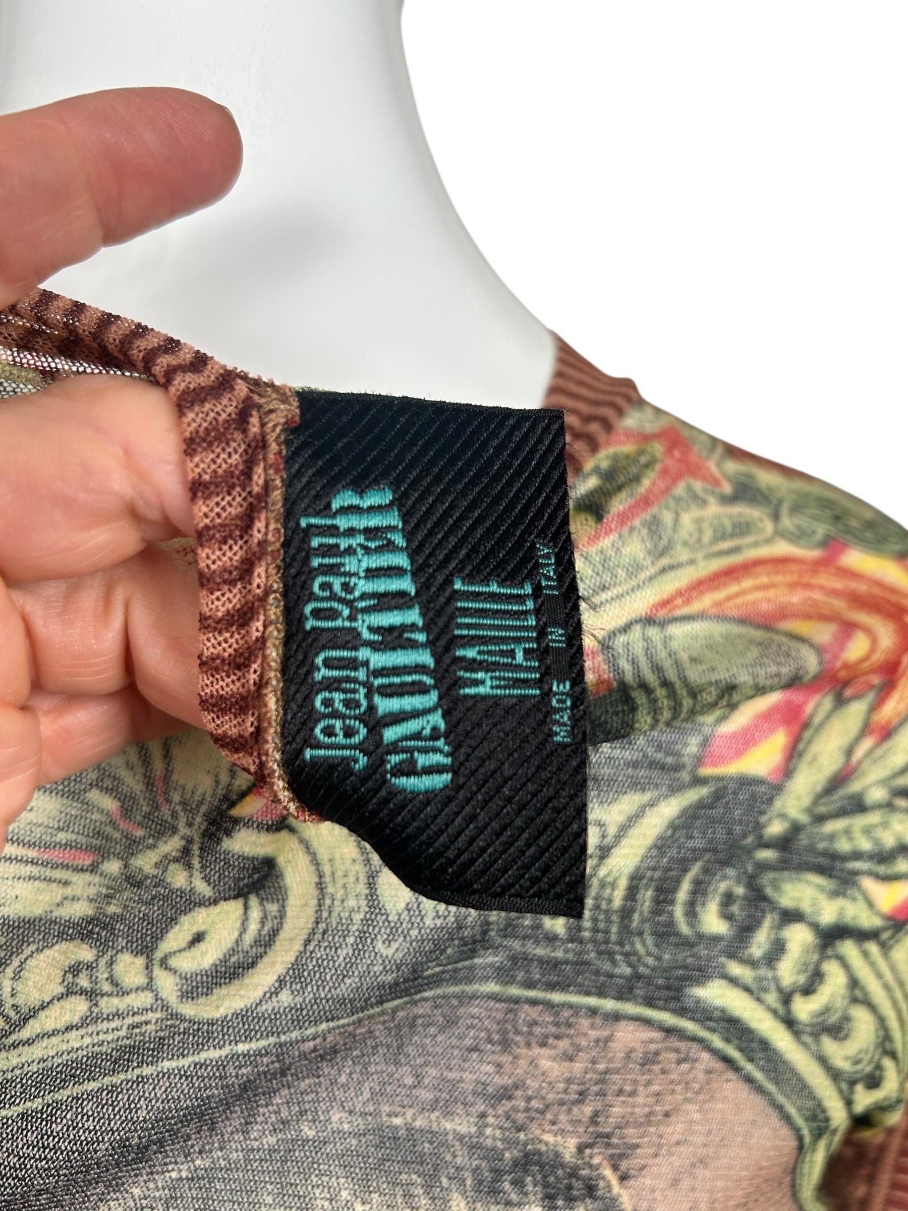 Jean Paul Gaultier Second Skin / Tattoo Top, 1994 Mesh With