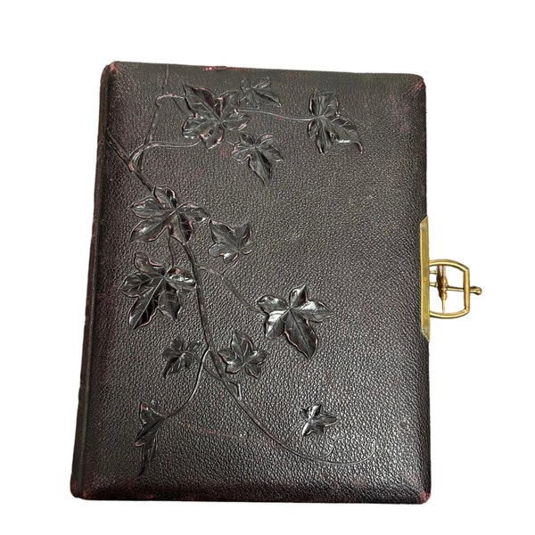 Victorian photo album, leather bound