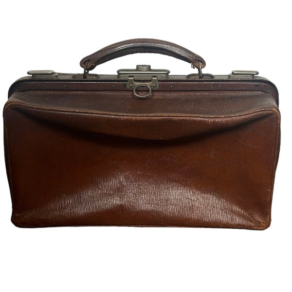 Antique Gladstone bag, Edwardian