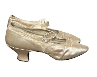 1910s silk wedding shoes