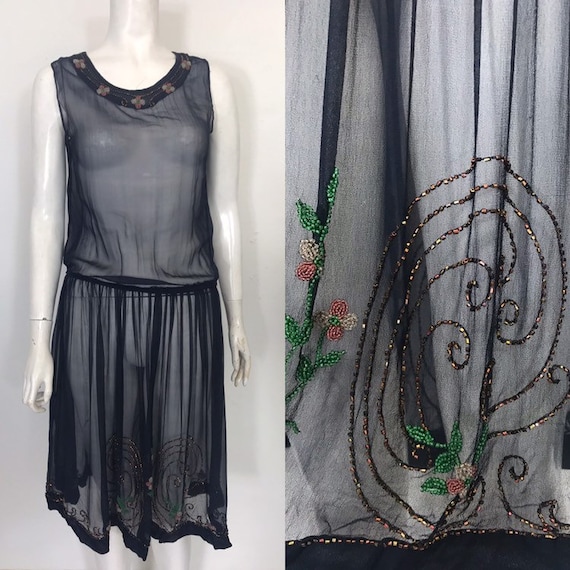 1920s beaded flapper dress