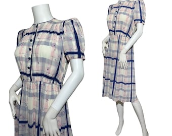 1930s 1940s rayon dress