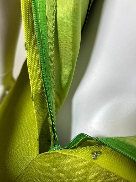1970s Pierre Cardin tiered dress in acid green - image 6