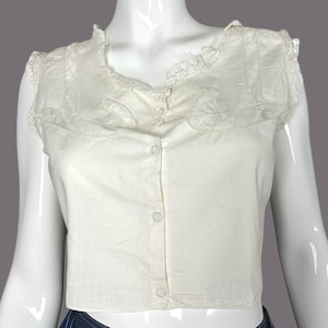 antique corset cover, Edwardian cotton blouse