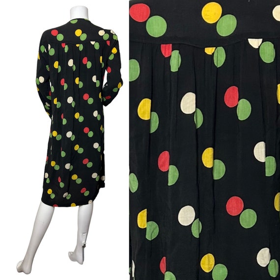 1930s house dress with vibrant spots - image 3