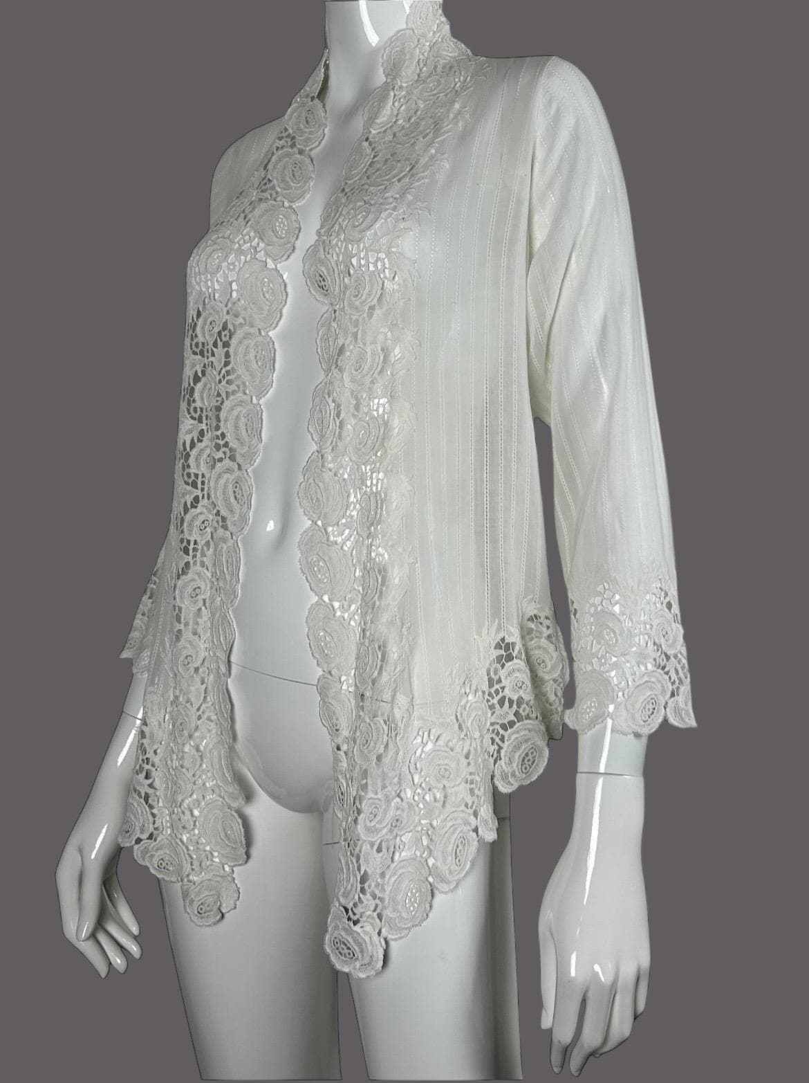Edwardian combing jacket, lace blouse