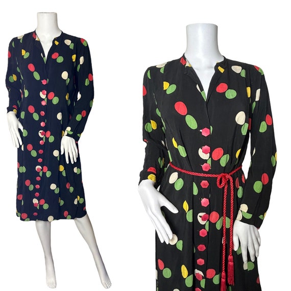1930s house dress with vibrant spots - image 1