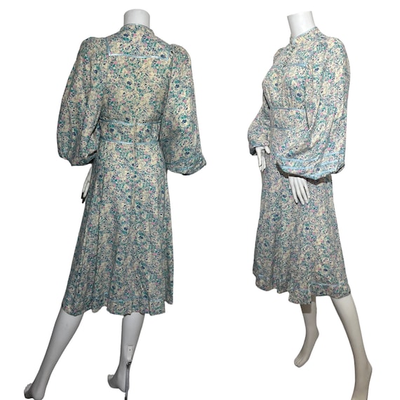 1970s Fine Feathers midi dress, Liberty fabric - image 2