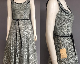 Lace 1950s dress in duckegg blue