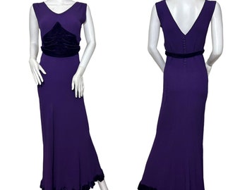 Purple 1930s evening gown