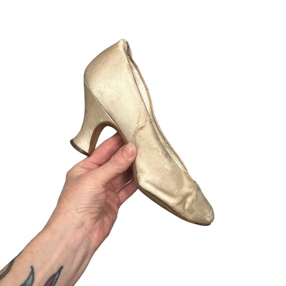 1920s wedding shoes by F for display Gem