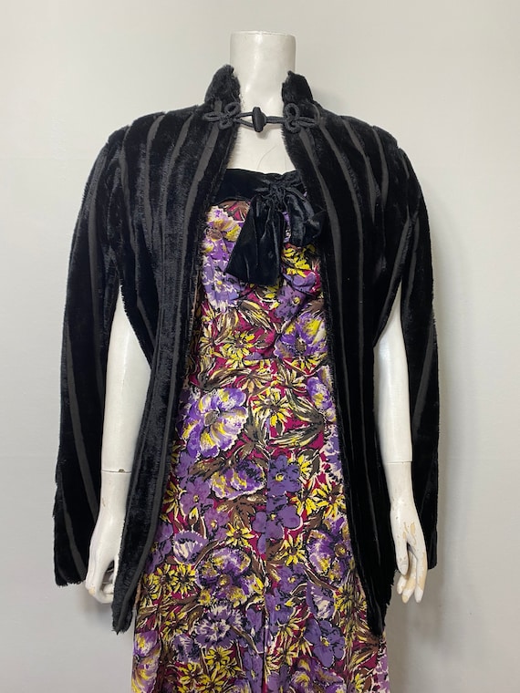 1930s cape, faux fur