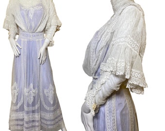 Edwardian lace dress In white
