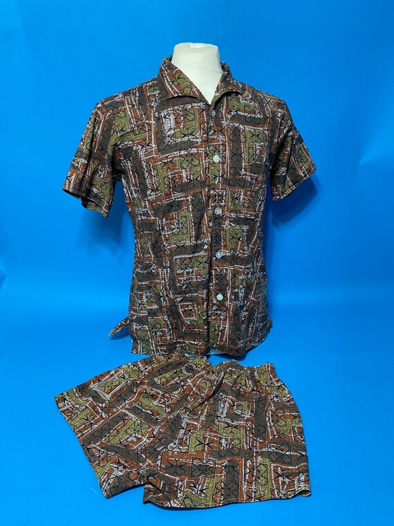 1960s cabana set shorts and shirts