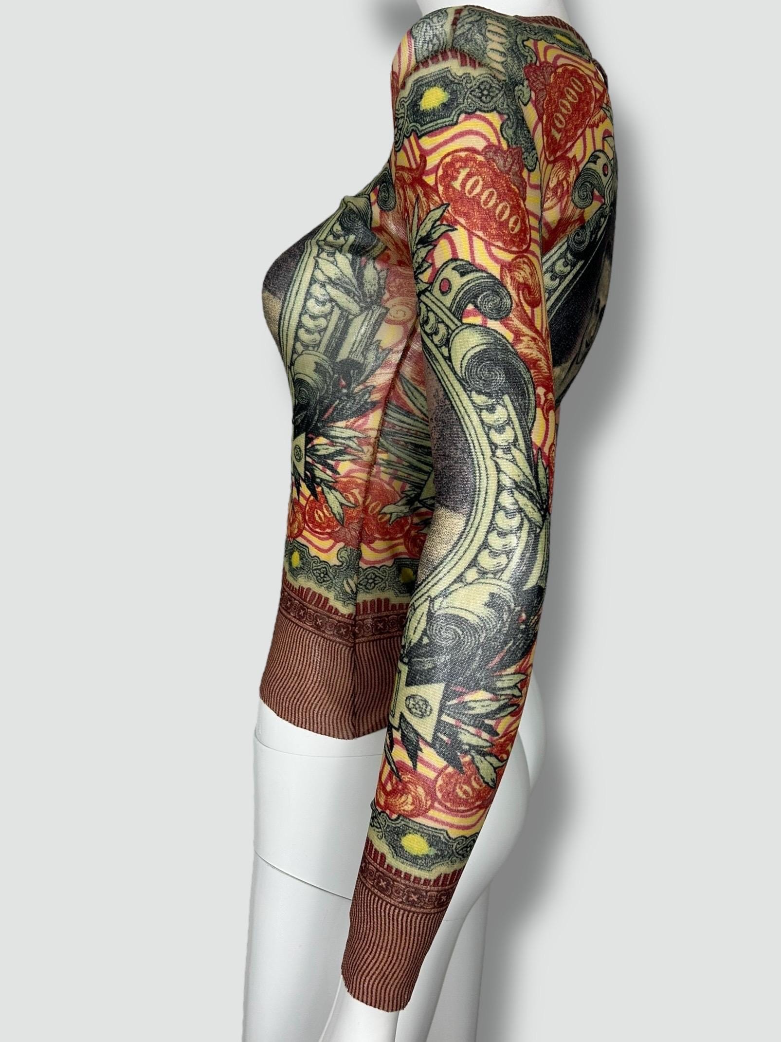 Jean Paul Gaultier Second Skin / Tattoo Top, 1994 Mesh With