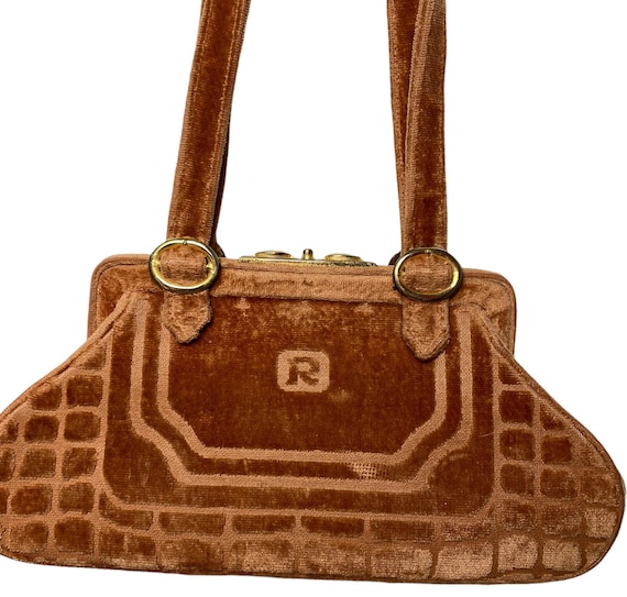 Roberta di Camerino vintage 伊製 ポーチ IVORY Borsa a mano Roberta di Camerino fettuccia intrecciata