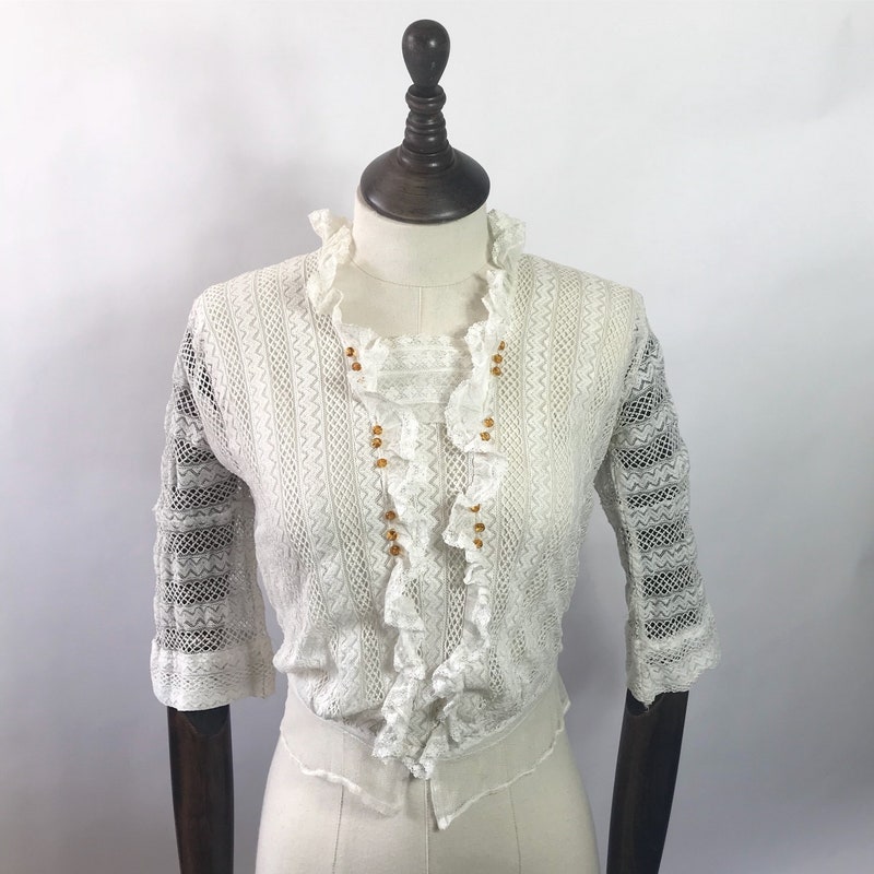 BUTTON FRONT EDWARDIAN BLOUSE