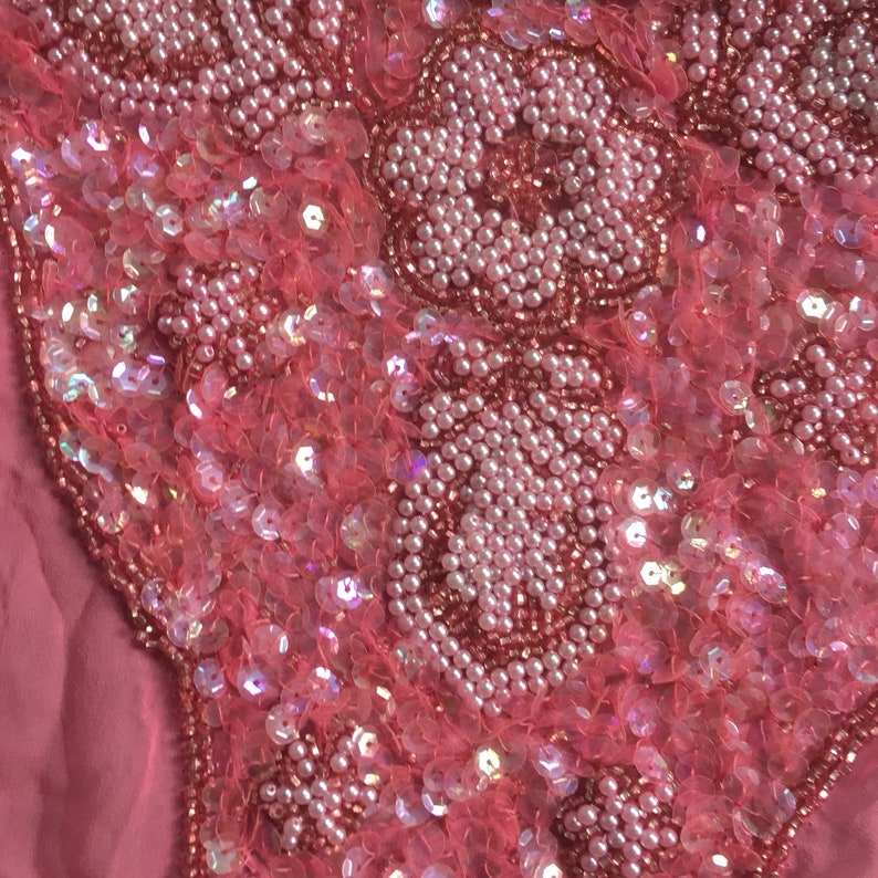 Bead and sequined yolk dress embellishment