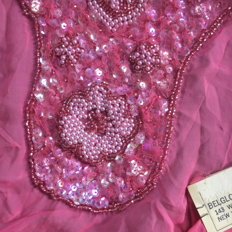 Bead and sequined yolk dress embellishment