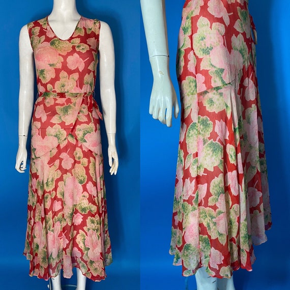 1930s chiffon tea dress