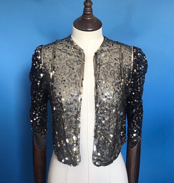 1930s sequinned evening jacket