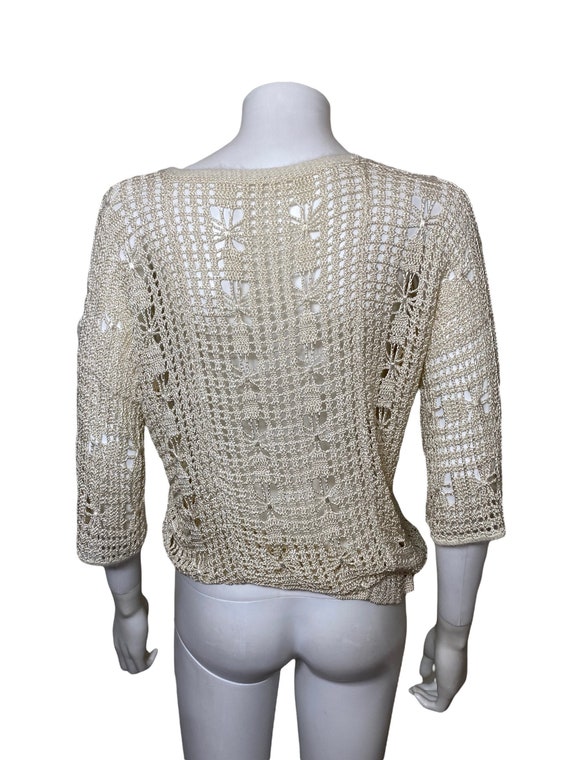 1920s / 30s crochet sweater - image 3