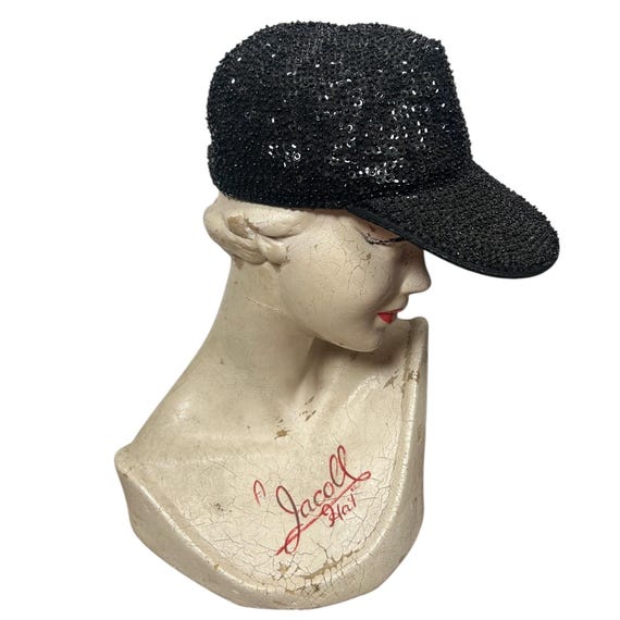 Vintage Sequined Baseball Cap Razzle Dazzle Sequin Lace Fashion Baseball Cap for Women  main image 3