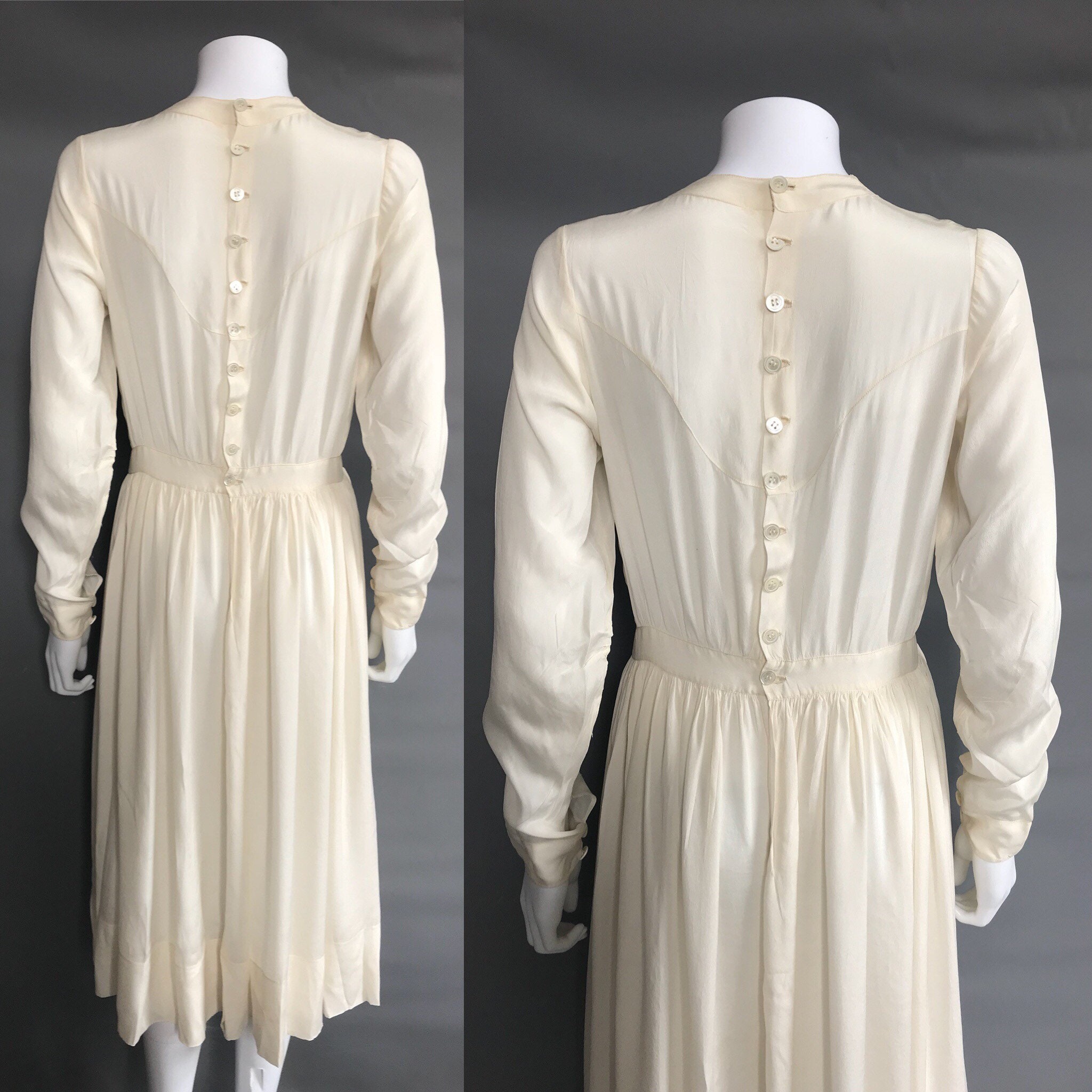 Early 1920s wedding dress in ivory silk | Etsy