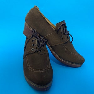 1940s shoes with wooden soles, deadstock French