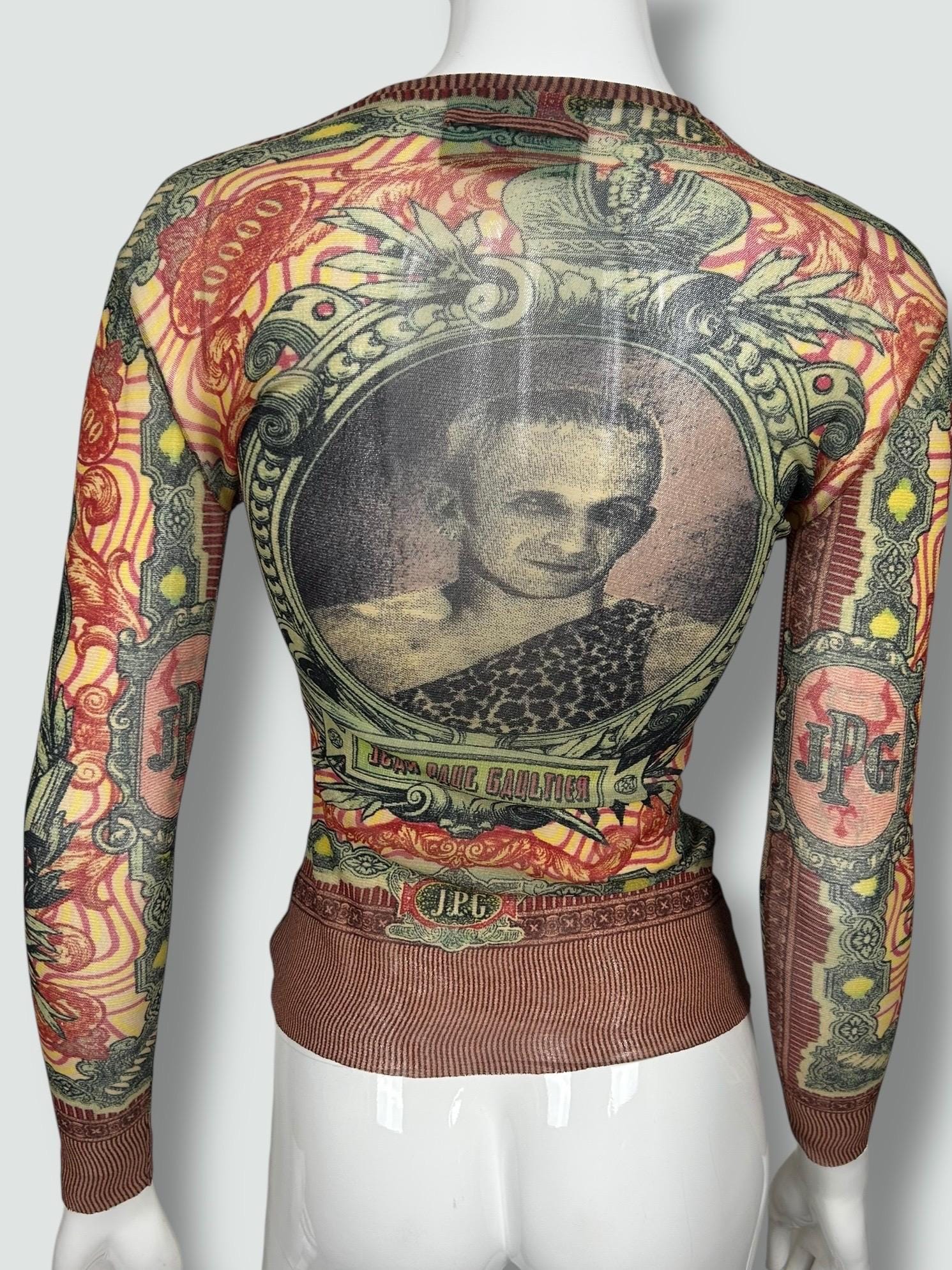 Jean Paul Gaultier Second Skin / Tattoo Top, 1994 Mesh With