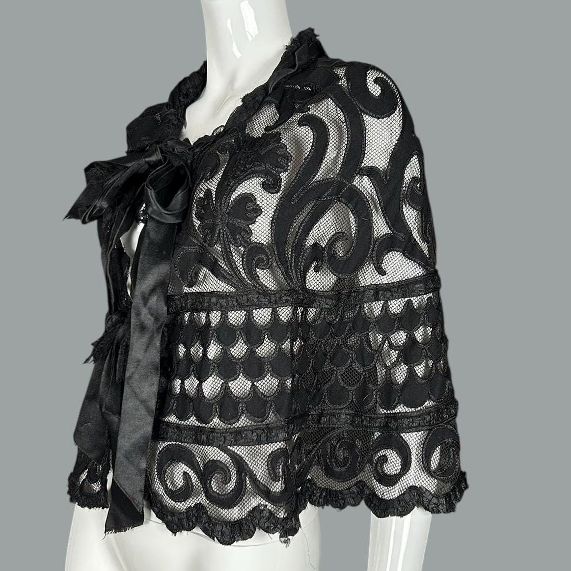 ジャケット・アウター 60s Embroidery Cutwork Lace Jacket 60s Embroidery Cutwork Lace Jacket