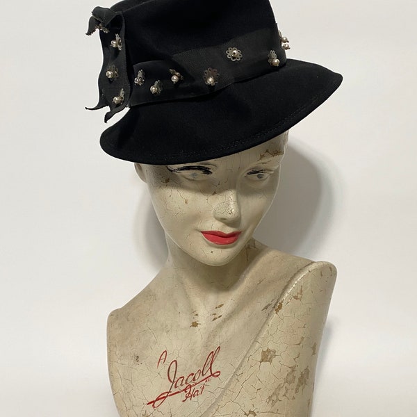 1940s fedora style tilt hat, New York Creation