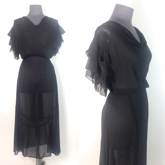 1930s chiffon dress