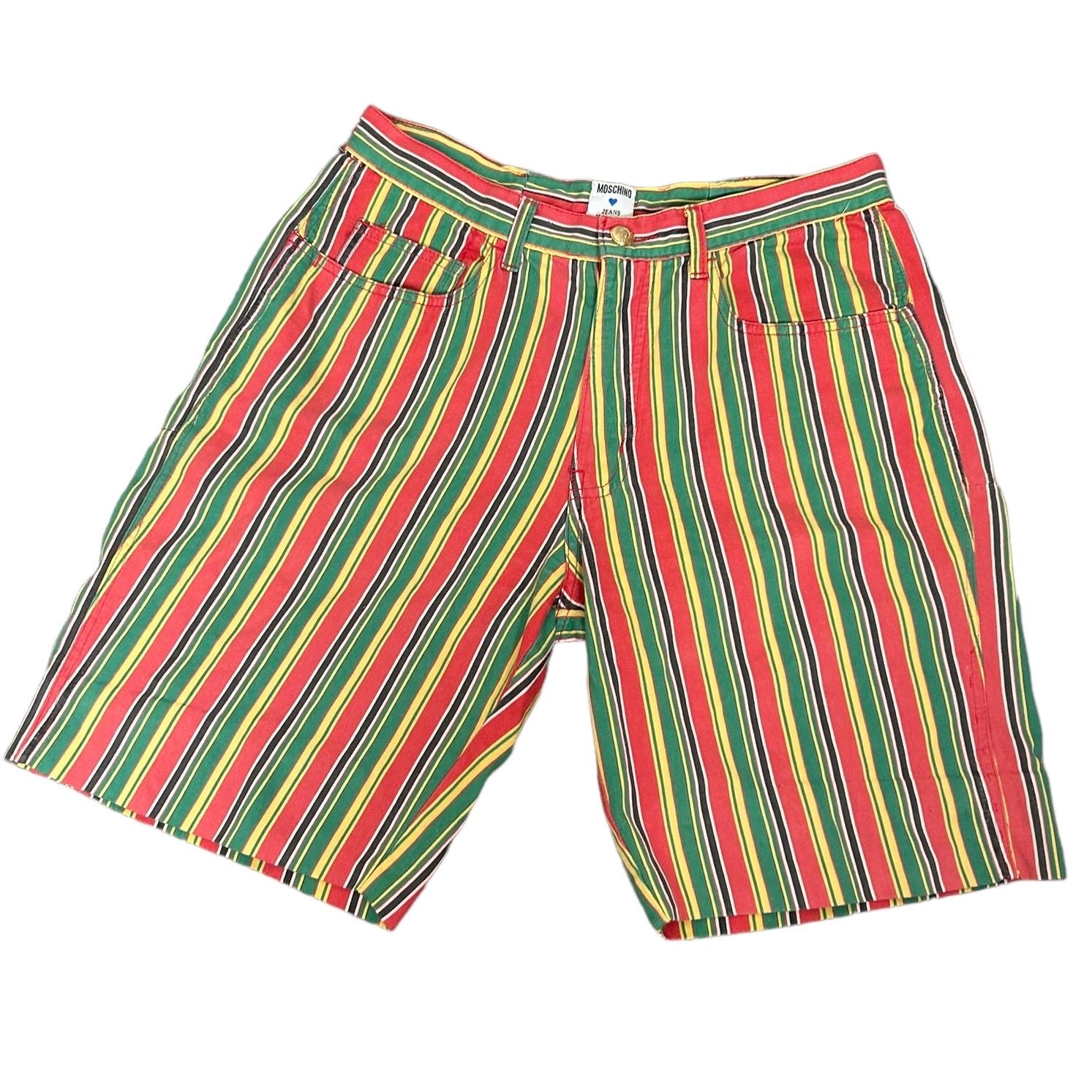 1990s Stripes Moschino Jean Shorts - Etsy