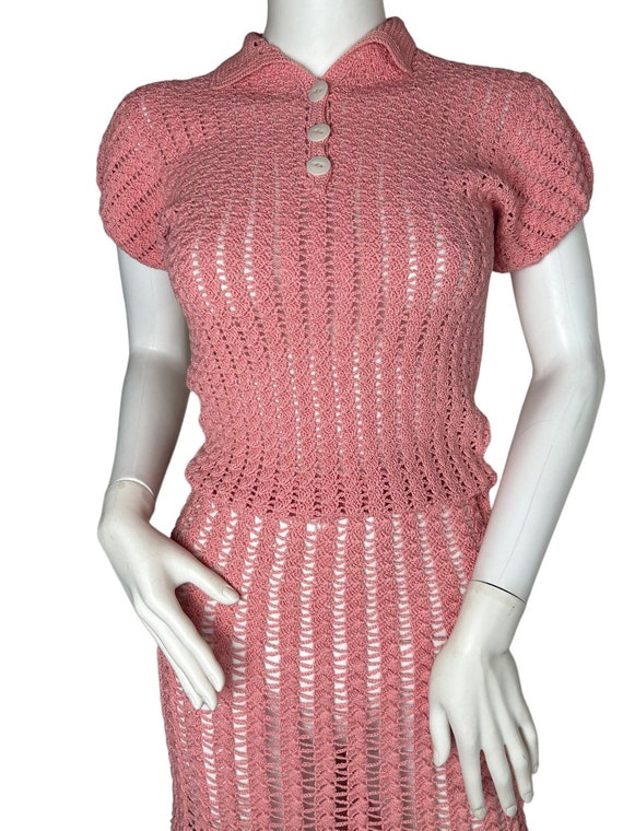 1930s crochet dress - image 4