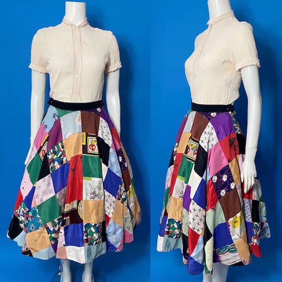 1950s patchwork skirt