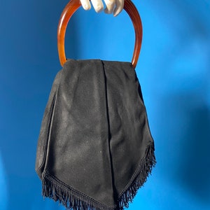 Art Deco 1930s bag with Bakelite handle