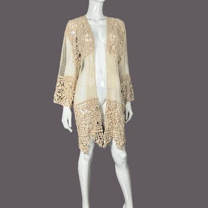 1920s crochet jacket with net, late 10s