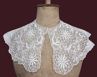 Antieke Edwardiaanse kanten kraag