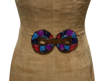 1920s dress appliqué, belt