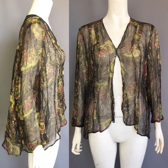 1920s lamé jacket / blouse