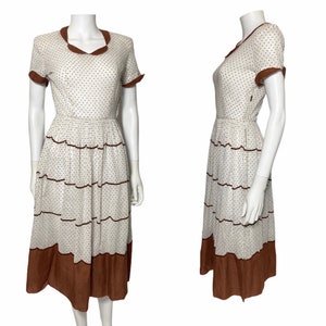 1940s dress with Swiss dots, Carole King Juniors